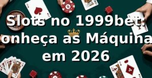 Slots no 1999bet: Conheça as Máquinas em 2026 🎰
